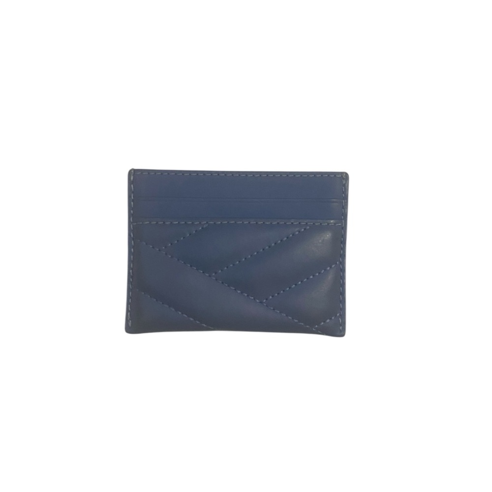 Tory Burch Quilted Blue Card Holder - Picture 3 of 4